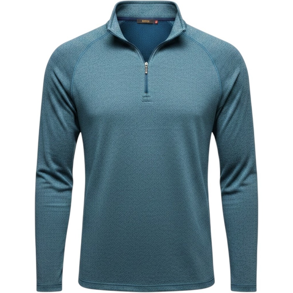Agave Denim Mens Hondo LS 1/4 Zip Pullover Blue Agavelux 2XLT KBT-1295 USA